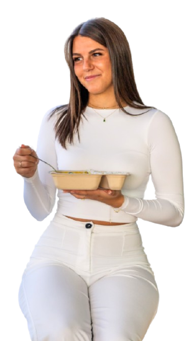 Woman holding food